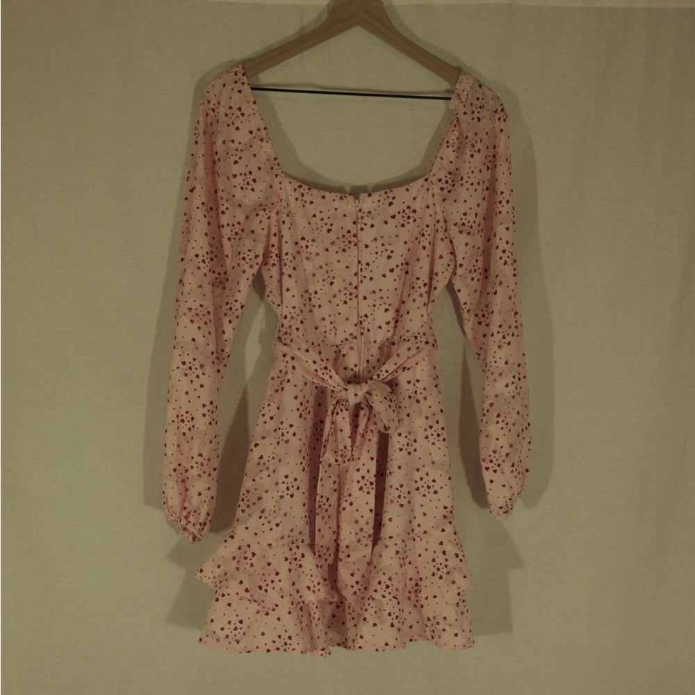 blue rain pink red hearts dress valentine's day - Picture 2 of 4